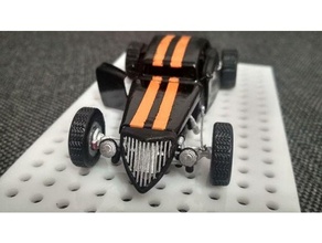 quente Cajado carro motor hotrod mini modelo escala v8 3d print model - Mito3D
