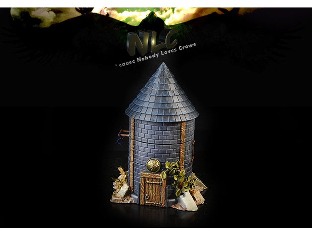 corbeau stone tower bretonnia bretonnian medieval terrain 3D print model - Mito3D