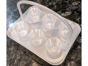 sacrament tray 6 cups 3d print model - Mito3D