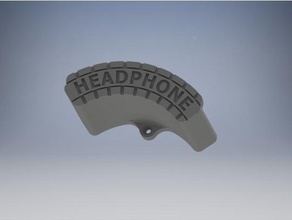 fone ouvido parede suporte limpar limpo gadget fones cabide gancho monte 3d print model - Mito3D