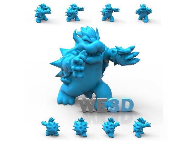 bowser tonnelier mario figure 3D print model - Mito3D