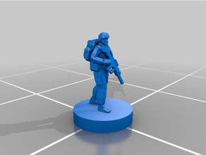 modern infantry 1 285 6mm tabletop gaming wargaming 3d print model - Mito3D