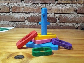 juguete para motricité fina Montessori jouets psychomotricité réhabilitation 3d print model - Mito3D