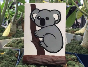 Koala Silhouette Asllexicon Australien australisch Tier Bär eingefärbt Koalas Meshmixer Olsen Prusa Silhouetten Star Labore 3d starlabs3d 3d print model - Mito3D