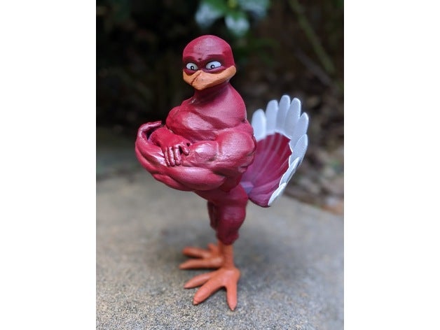 polieren Truthahn Vogel hokie Maskottchen Virginia Technik 3D print model - Mito3D