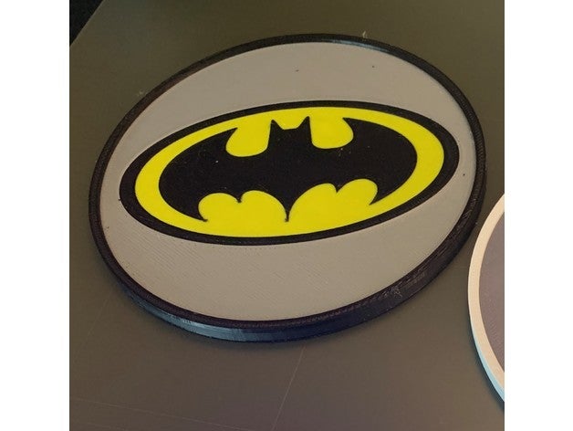 multimaterial batman logo portavasos 3D print model - Mito3D