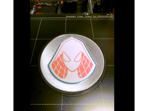 multimaterial spider-gwen logo coaster marvel spidergwen 3d print model - Mito3D
