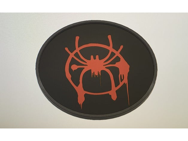 multimatériau miles morales homme araignée logo Coaster merveille 3D print model - Mito3D