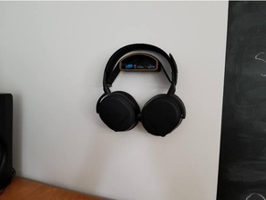 headphone wall mount desk organizer easy headphones holder hook 3d print model - Mito3D