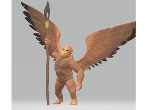 volare scimmia familiare lancia dungeon draghi 3d print model - Mito3D