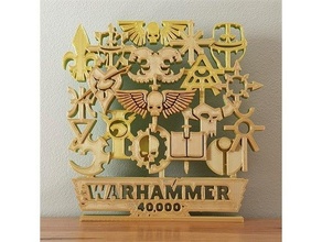 warhammer 40k fazioni opera d'arte ornamento arte facile regalo logo supporti spazio marino warhammer40k 40000 wh40k 3d print model - Mito3D