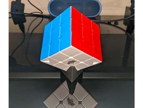semplice fronzoli rubik cubo titolare supporto In piedi 3d print model - Mito3D