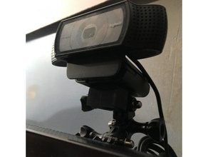 gopro Kamera Adapter logitech Monitor montieren Strom Streaming Webcam 3d print model - Mito3D