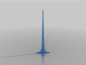 radio tower communication ham miniature truss wargaming 3d print model - Mito3D