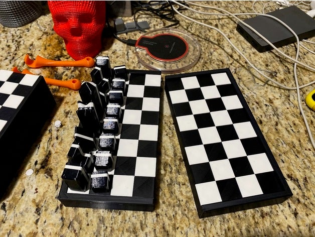 lanier graham modified chess set board pieces 3D print model - Mito3D