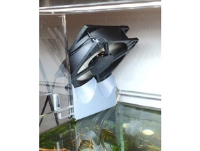 2x40 80mm aquarium fan holder 3d print model - Mito3D