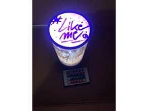 Ketnet curvo litofano lámpara gu10 LED Mancha tira ligero 3d print model - Mito3D