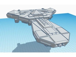 Mandrotti lustroso pirata navio mk vii estrangeiro nave espacial rpg suporte sci fi Ciência ficção scifi naves espaciais estelar Starships Estrela caminhada tampo mesa ttrpg 3d print model - Mito3D