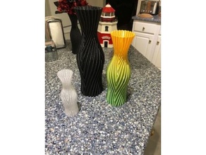 double miroir spirale vase 3d print model - Mito3D