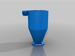 2 parts pequeña ciclón polvo separador cnc bricolaje diy Ingenieria 3d print model - Mito3D