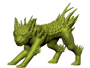 jolteon hedgehog dog creature 28mm dnd dungeons dragons miniature monster pathfinder pokemon tabletop 3d print model - Mito3D