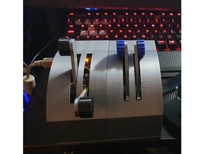 throttle quadrant base case arduino flight simulator gaming 3d print model - Mito3D