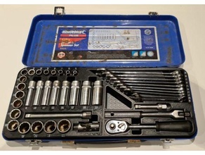 kincrome 41pce metric socket set tray 3 8 drive model 13532p 3d print model - Mito3D