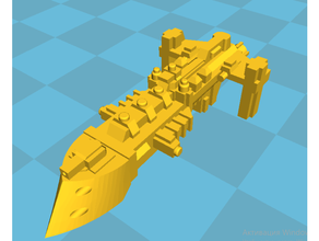 bfg impérial mécanicien cobra classe destructeur adeptus Battlefleet gothique marine miniature wargaming marteau guerre 3d print model - Mito3D