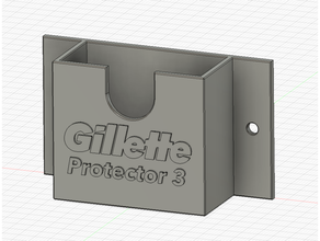 Gillette Schutz 3 klingen Box 3d print model - Mito3D