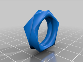 dreieckig Design Ring Ikosaeder Schmuck Dreieck 3d print model - Mito3D