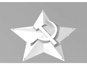 russia communist star sewable communism 3d print model - Mito3D