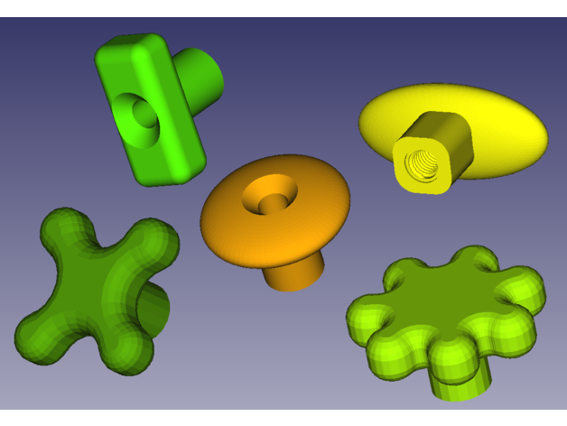 handle knob factory -- griff-fabrik openscad 3D print model - Mito3D