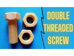 double threaded screw bolt thread lef left m24 medyk medyk3d multi nut 3d print model - Mito3D