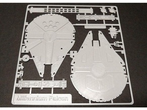 millennium falcon kit card assembly required gift millenium model space starwars star wars 3d print model - Mito3D