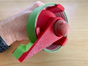 24 mm masking tape dispenser magnetsic mount finger hole 3d print model - Mito3D