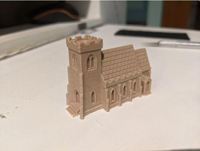 pequenino burgo Vila Igreja 01 arquitetura fantasia história medieval miniatura miniaturas encenação Cidade 3d print model - Mito3D