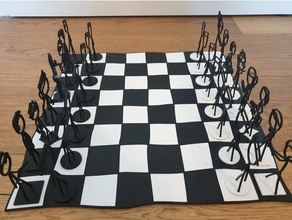 xkcd ajedrez tablero conjunto 3d print model - Mito3D
