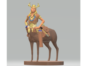 tauric deer centaur female bow tomahawk maca dungeons dragons 3d print model - Mito3D