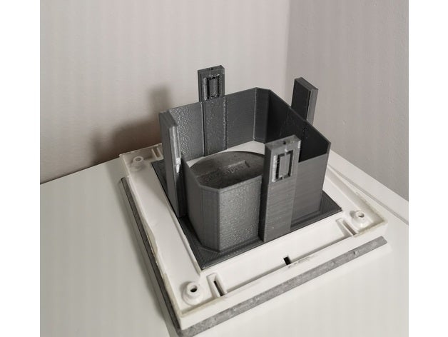 92 mm fan mount supply air valve 3D print model - Mito3D