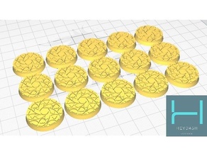 25mm rose magnetic base bases 32mm 3d printing dd dnd miniature tiles dungeons dragons miniatures rpg tabletop gaming wargaming warhammer 3d print model - Mito3D