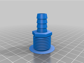 male g1 2 10mm barb adapter 3d print model - Mito3D