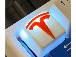 Tesla cereja mx tecla 3d golpear astroprint legal escapar Diversão chave teclado mecânico vermelho interruptor branco 3d print model - Mito3D