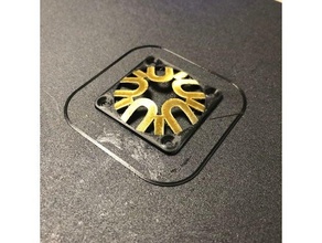 Università Idaho starburst 40mm fan griglia 3d print model - Mito3D