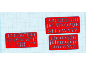 plantilla tarjetas letras números simbolos asombroso Arte culo comercial arrullo frio dibujar gratis peculiar 3d print model - Mito3D