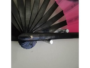 japanese folding fan wall mount decoration hanger 3d print model - Mito3D