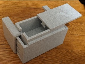 puzzle box easy print hard solution 3d brain teaser 3d print model - Mito3D