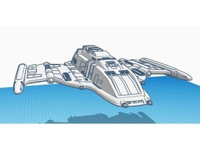 longo alcance aeroshuttle ataque lutador estrangeiro nave espacial rpg suporte naves espaciais estelar jornada Estrelas Estrela caminhada viajante tampo mesa ttrpg 3d print model - Mito3D