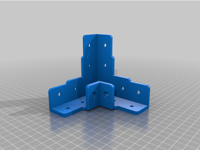 easy print 3030 extrusion corner bracket 5mm bolt holes corexy printer 3d print model - Mito3D