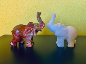 analyse l'éléphant figure 3d print model - Mito3D
