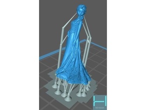 elsa 32mm scale 3dprintable arduino disney dnd miniature dungeons dragons frostgrave frozen magic rpg sorceress tabletop gaming warhammer wizard 3d print model - Mito3D